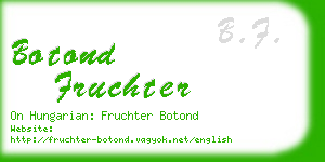 botond fruchter business card